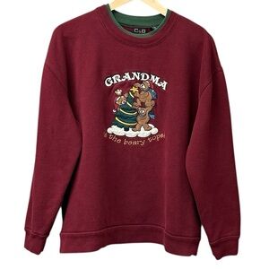 Vintage holiday grannycore crewneck sweatshirt, xl
